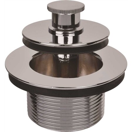 Ips Push-Pull Bathtub Stopper, 1-1/4 in., 16 TPI in Polished Chrome 63120
